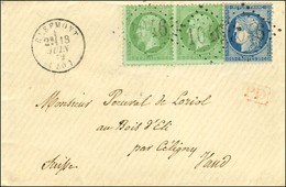 GC 1046 / N° 35 Paire + 60 Càd T 16 CLEFMONT (50) 18 JUIN 72 Sur Lettre Pour Celigny (Canton De Vaud). - SUP. - 1870 Assedio Di Parigi