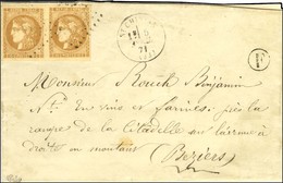 GC 3546 / N° 43 Paire, Belles Marges Càd T 16 St CHINIAN (33). 1871. - TB. - 1870 Ausgabe Bordeaux