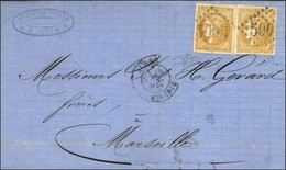 GC 5005 / N° 43 (2) Càd ALGER / ALGERIE Sur Lettre Pour Marseille. 1871. - TB. - R. - 1870 Emissione Di Bordeaux