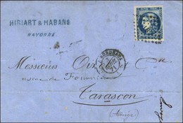 Losange IB / N° 45 Bleu Foncé Càd IRUN A BORDEAUX. 1871. - TB. - 1870 Emissione Di Bordeaux