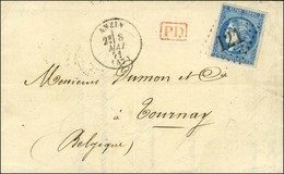 GC 121 / N° 46 Càd T 16 ANZIN (57) Sur Lettre Au Tarif Frontalier Pour Tournay. 1871. - SUP. - R. - 1870 Bordeaux Printing