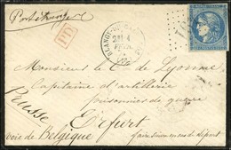 GC 491 / N° 45 Càd T 16 BLANGY DU CALVADOS (13) Sur Lettre Adressée à Un Prisonnier De Guerre à Erfurt Par La Voie De Be - 1870 Uitgave Van Bordeaux