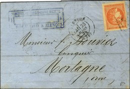 GC 57 / N° 48 Rouge Orange Càd T 17 ALENCON (59) Sur Lettre Pour Mortagne. 1872. - TB. - 1870 Bordeaux Printing