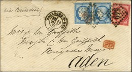 GC 549 / N° 57 + 60 Paire Càd T 17 BOULOGNE-S-MER (61) Sur Lettre Pour Aden. 1873. - TB. - R. - 1871-1875 Cérès