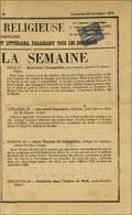 Oblitération Typo / N° 83 Sur Journal LA SEMAINE RELIGIEUSE Du 23 Décembre 1877. Rare Tarif Avant Le 1er Mai 1878. - TB  - 1876-1878 Sage (Type I)