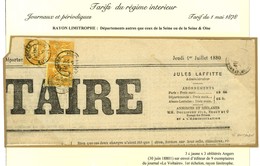 Càd ANGERS / MAINE ET LOIRE / N° 86 (3) Sur Journal Partiel LE VOLTAIRE (envoi D'éditeur De 9 Exemplaires 1er échelon Ra - 1876-1878 Sage (Type I)