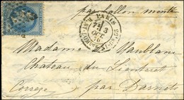 Etoile 20 / N° 29 Càd PARIS / R. ST DOMque ST GN N° 56 3 OCT. 70 Sur Lettre Pour Lieuteret Par Darnets (Corrèze). Au Ver - Guerre De 1870