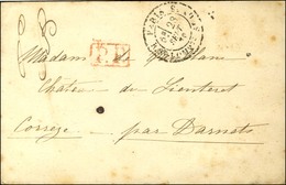 Càd PARIS / R. ST DOMque ST GN N° 56 28 SEPT. 70 + P.P. Rouge Pour Timbre Accidenté Sur Carte Pour Lieuteret Par Darnets - War 1870
