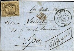 Etoile / N° 30 Càd PARIS (60) 21 OCT. 70 Sur Lettre Pour Spa. Au Verso, Càd D'arrivée 2 NOV. 70. LE GARIBALDI. - TB / SU - Oorlog 1870