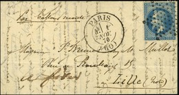 Etoile / N° 29 Càd PARIS (60) 1 NOV. 70 Sur Lettre Pour Lille. Au Verso, Càd D'arrivée 5 NOV. 70 2e Levée. LE FULTON Cer - War 1870