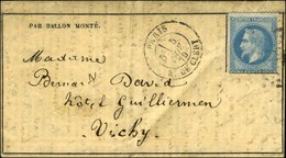 Etoile 24 / N° 29 Càd PARIS / R. DE CLERY 5 NOV. 70 Sur Gazette Des Absents N° 5 Pour Vichy. Au Verso, Càd D'arrivée 9 N - War 1870