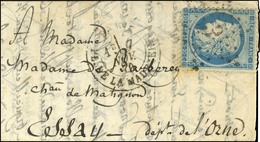 Etoile 3 / N° 37 (def) Càd PARIS / PL. DE LA MADELEINE 7 NOV. 70 Sur Lettre Pour Essay (Orne). Au Verso, Càd D'arrivée 1 - War 1870