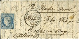 Etoile / N° 37 Càd PARIS (60) 17 NOV. 70 Sur Lettre Pour Orbec En Auge, Au Verso Càd D'arrivée 24 NOV. 70. LE GENERAL UH - War 1870