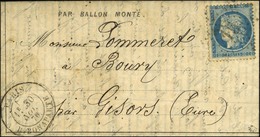 Etoile 15 / N° 37 Càd PARIS / R. BONAPARTE 30 NOV. 70 1ère Levée Sur Dépêche-Ballon N° 10 Pour Gisors, Au Verso Càd D'ar - Oorlog 1870