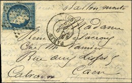 Etoile / N° 37 (def) Càd PARIS (60) 9 DEC. 70 Sur Lettre Avec Bon Texte Historique Pour Caen. Au Verso, Càd CHERBOURG A  - War 1870