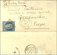 GC 4277 / N° 37 Càd PARIS / LA VILLETTE 9 DEC. 70 Sur Lettre Avec Texte Daté Du Fort D'Aubervilliers Le 7 Décembre 1870  - Oorlog 1870