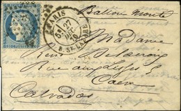 Etoile / N° 37 Càd PARIS (60) 27 DEC. 70 Sur Lettre Avec Bon Texte Historique Pour Caen. Au Verso, Càd D'arrivée 31 DEC. - Oorlog 1870