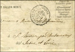 Càd Taxe 30c. PARIS / R. DU CHERCHE-MIDI 9 JANV. 71 (4e Levée) Sur Lettre Avec Texte Daté De Montrouge Pour Pontanevaux  - Oorlog 1870