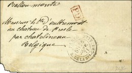 Càd PARIS / R. DE LA STE CHAPELLE 26 JANV. 71 (timbre Poste Tombé Par Immersion) Sur Lettre Adressée Au Château De Presl - War 1870
