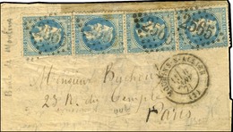 GC 2565 / N° 29 (4) (1 20c Manquant) Càd T 17 MOULINS-S-ALLIER (3) 6 JANV. 71 Sur Boule De Moulins Avec Texte Daté De Lo - Oorlog 1870