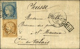 Etoile / N° 36 + 37 Càd PARIS (60) 29 JANV. 71 Sur Lettre Avec Bon Texte Daté Historique Daté Du 28 Janvier 71 Pour St M - War 1870
