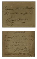 Càd MULHOUSE (66) 19 OCT. 70 Sur Papillon De Neuf-Brisach Daté Du Mardi 18 Octobre 1870, Sorti Par Passeur Pour Colmar.  - Oorlog 1870