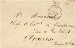 Càd ARMÉE DU RHIN / BAU CENTRAL 21 AOUT 70 Sur Lettre En Franchise Pour Angers, Càd D'arrivée 2 JUIN 71. - TB / SUP. - R - Guerre De 1870