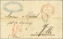 Càd Rouge STRASSBURG IM ELSASS / F Sur Lettre Pour Albi, Taxe Tampon 2. 1871. - TB / SUP. - War 1870