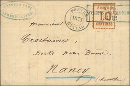 Cachet Bleu Encadré KPR / FELDPOST RELAIS N° 66 / 31 - 12 / Als. N° 5 + Cachet Provisoire POSTES / 1871 / EPINAL Sur Let - Brieven En Documenten