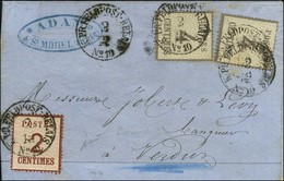 Càd KPR FELDPOST-RELAIS / N° 10 / Alsace N° 2 + 3 (2) Sur Lettre Avec Texte Daté De St Mihiel Le 2 Décembre 1870 Pour Ve - Briefe U. Dokumente