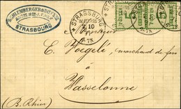 Càd STRASSBURG / IM ELSASS / Alsace N° 4 Paire Sur Lettre Pour Wasselonne. 1871. - SUP. - Briefe U. Dokumente