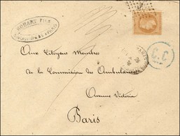 Ancre / N° 28 Càd PARIS / LES BATIGNOLLES 20 MAI 71 Sur Lettre Pour Un Membre De La Commission Des Ambulances à Paris, A - Guerre De 1870