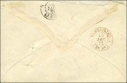 Cachet Provisoire Brun-rouge VERSAILLES / (P.P.) 10 NOV. 71 Au Verso D'une Lettre En Provenance De Blainville Crévon. -  - War 1870