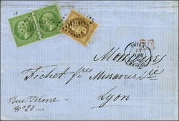 GC 5098 / N° 20 Paire + 30 Càd SMYRNE / TURQUIE Sur Lettre Pour Lyon. 1870. - TB / SUP. - R. - Maritime Post