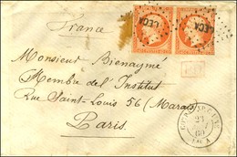 Losange CECA / N° 16 Paire (1 Ex Pd) Càd CORPS EXP. CHINE / Bau A 23 AVRIL 60 (localisé à Hong Kong) Sur Lettre Pour Par - Army Postmarks (before 1900)