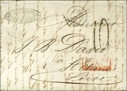 Càd LYCURGUE / * 25 OCT. 56 Annulé Plume Et Rectifié En Manuscrit '' Henri 4 '' Sur Lettre De Constantinople Pour St Eti - Maritieme Post