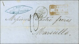 Càd MENTOR / * 15 FEVR. 53 (1ère Date Vue) Sur Lettre Avec Texte Daté De Constantinople Pour Marseille. - TB / SUP. - R. - Posta Marittima