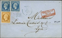 Ancre Bleue / N° 13 + 14 (2) Càd Bleu NEVA * 24 JUIN 61 (erreur De Dateur Pour 24 Juillet 61) Sur Lettre Datée De Brouss - Maritieme Post