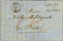 Càd PHASE / * 3 NOV. 60 Sur Lettre De Marseille Pour Le Pirée, Au Recto Mention Manuscrite '' Paquebot Postes + Signatur - Maritieme Post