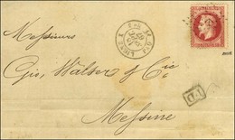 Ancre / N° 32 Càd LIGNE X / PAQ. FR N° 3 Sur Lettre De Marseille Pour Messine. 1867. - TB / SUP. - Maritieme Post