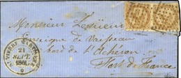Losange / CG N° 3 (paire) Càd ST PIERRE MARTINIQUE Sur Lettre  Pour Fort De France. 1861. - TB / SUP. - R. - Schiffspost