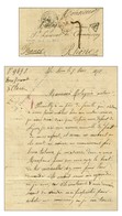 Càd Nlle CALEDONIE / NOUMEA, Taxe Tampon 7 Sur Lettre Avec Texte D'un Bagnard à L'Île Nou Le 5 Mars 1878, Dans Le Texte  - Poste Maritime