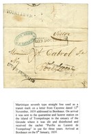 Lettre Avec Texte Daté De Cayenne Le 12 Novembre 1838 Pour Bordeaux. Au Recto, GUYANNE FRANCAISE, Marque Postale D'entré - Maritieme Post