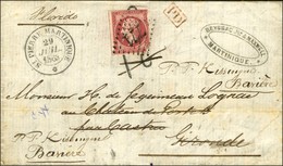 Lettre Avec Texte Daté De Saint Pierre De La Martinique Le 29 Juillet 1863 Pour Castres (Gironde) Réexpédiée En Bavière. - Poste Maritime