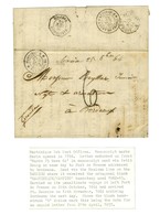 Lettre Avec Texte Daté De Marin Le 12 Octobre 1864 Pour Bordeaux. Au Recto, Marque Manuscrite '' Marin 25 8bre 64 '' Et  - Poste Maritime