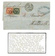 Losange MQE / Col. Gen. N° 4 + 6 Càd * MARTINIQUE / ST PIERRE 25 JANV. 71 Sur Lettre 2 Ports Pour Marseille. - TB / SUP. - Schiffspost