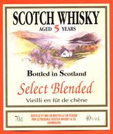 étiquette De Scotch Whisky 5 Ans D'age Scotland à Edimbourg - 40°/° - 70 Cl - Whisky