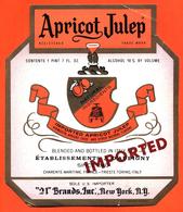 étiquette De Vermouth Abricot Julep Ets D'aubigny Importé De New York 18°/° - Whisky