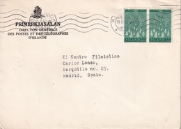 ISLANDE 1960 LETTRE DE REYKJAVIK POUR MADRID - Storia Postale