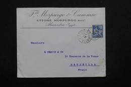 ALEXANDRIE - Affranchissement Type Mouchon De Alexandrie Sur Enveloppe Commerciale Pour Marseille En 1915 - L 22084 - Cartas & Documentos